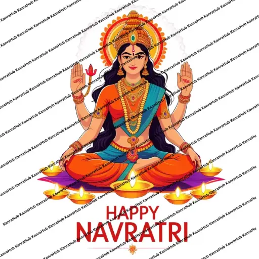 Navratri Maa Durga Digital Print Design